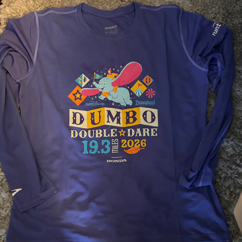 Brooks Purple Dumbo Graphic Tee